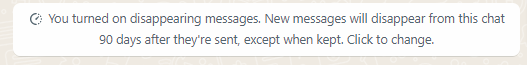 WhatsApp 消失讯息的说明